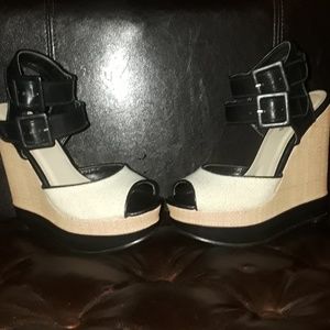 Platform wedge heels